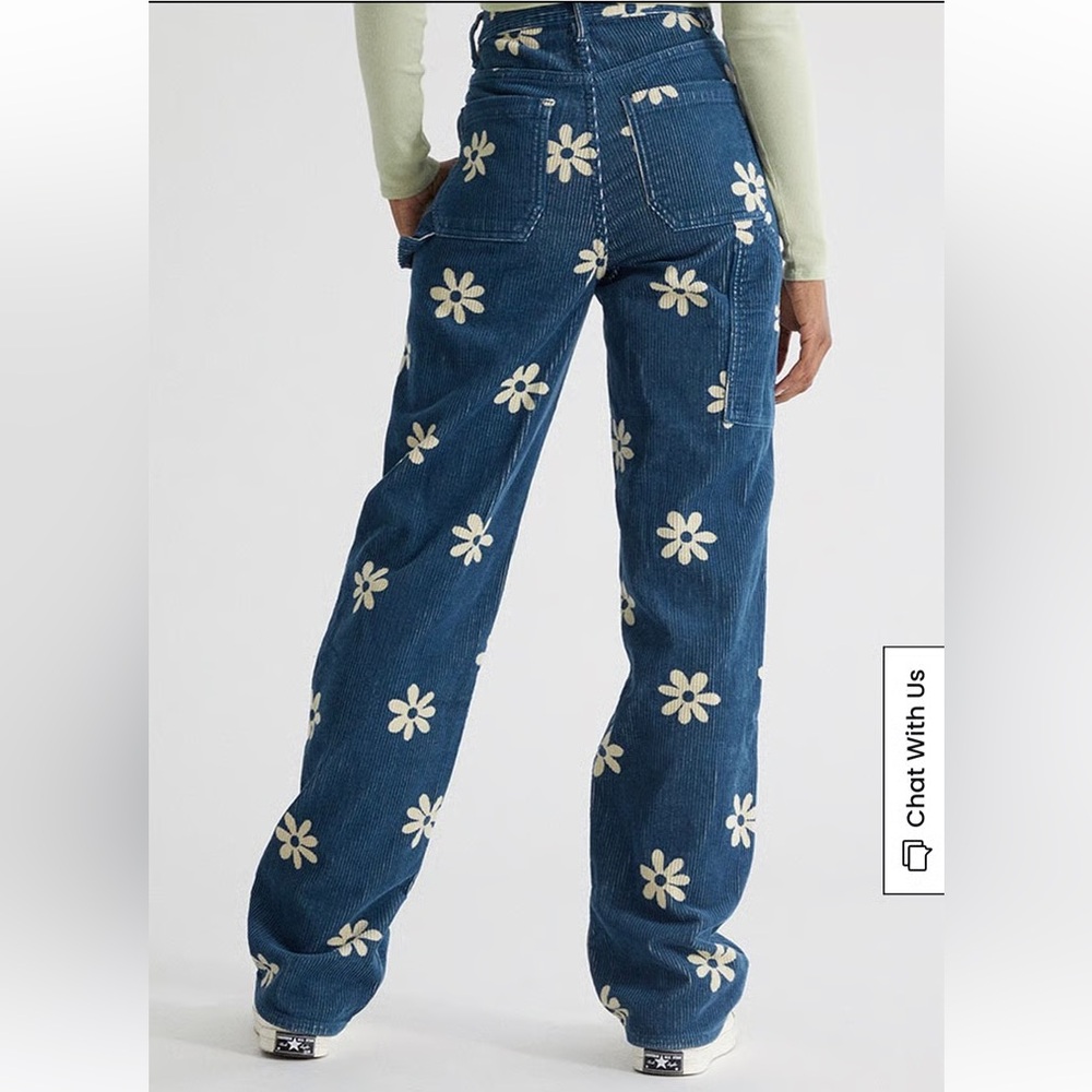 NWT PacSun90s Boyfriend Carpenter Floral‎ Corduroy Pants